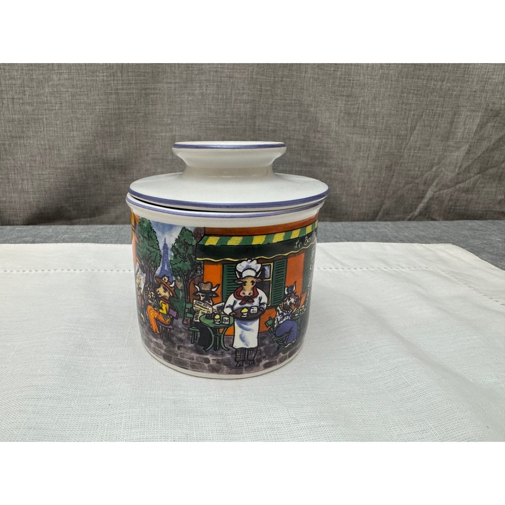 Vintage butter bellL. Tremain Le Bovine Bistro Cow Cafe French 1997